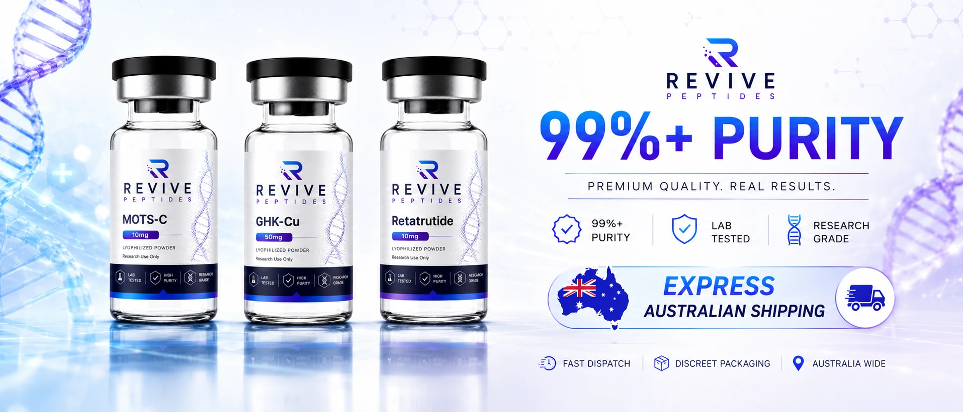Restore Labs – 99%+ purity you can trust. Lab tested, research grade, express shipping Australia wide.